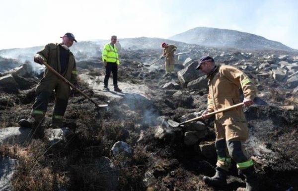 В горах Северной Ирландии разгорелся масштабный лесной пожар